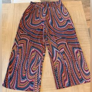 Ashley Stewart Colorful Geometric Wide Leg Palazzo Pants 18/20